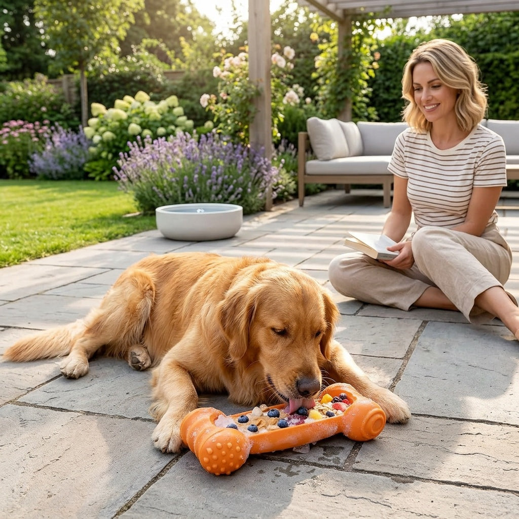 The calm afternoon when your dog is happily occupied